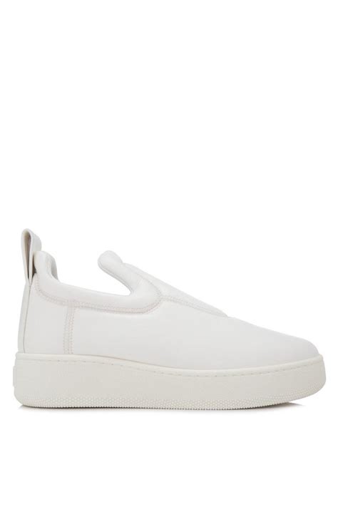 celine white pull on sneakers